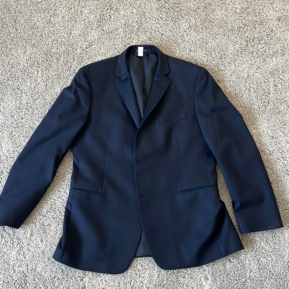 Blue suit jacket
